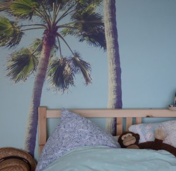 Papier peint tête de lit tropicale