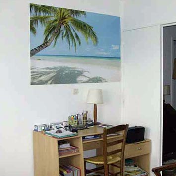 Beach paradise bedroom poster