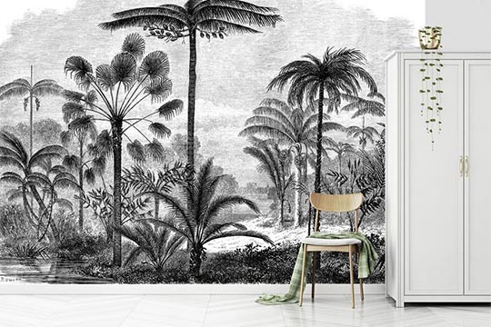PALM TREE ENGRAVING Wallpaper