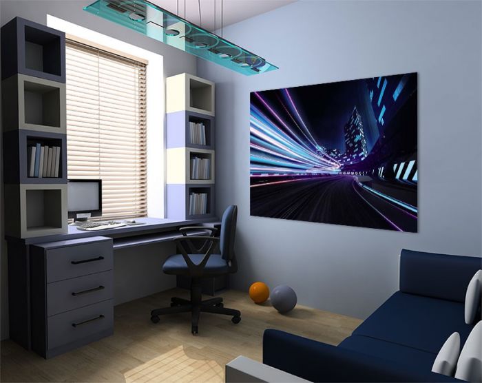 Bedroom wallpaper: Lazer race