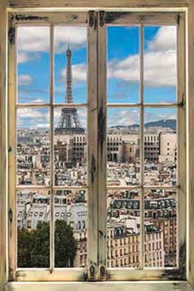 Tableau fenêtre sur Paris