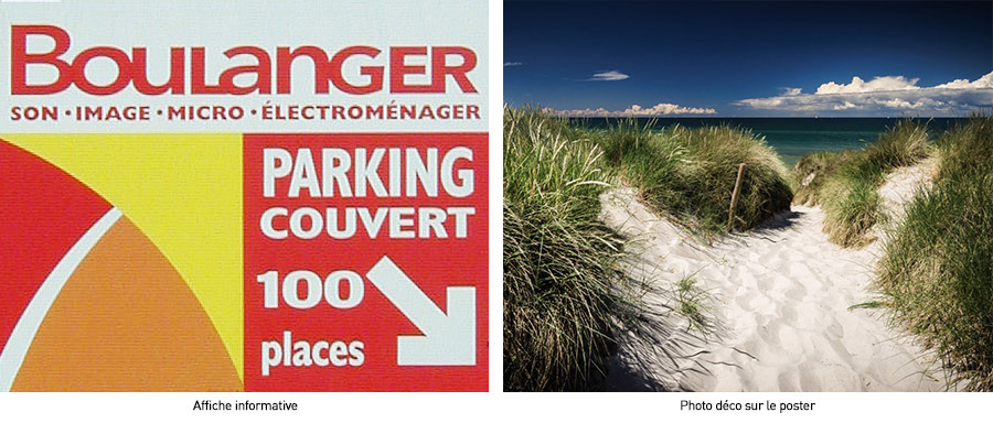 Affiche informative ou poster photo