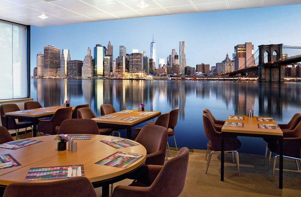 Déco restaurant papier peint New York