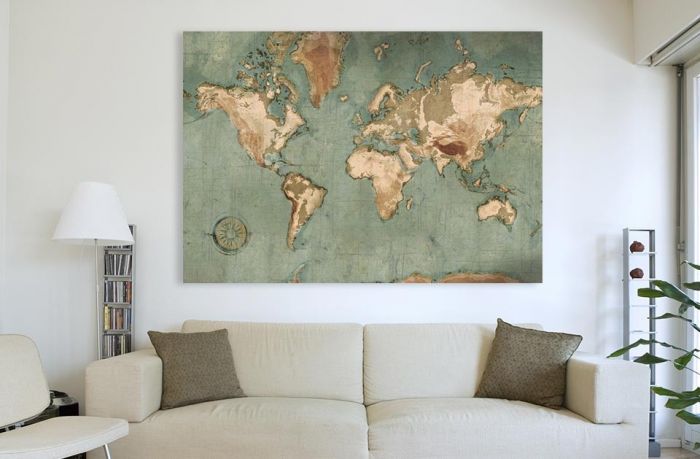 Tableau carte du monde