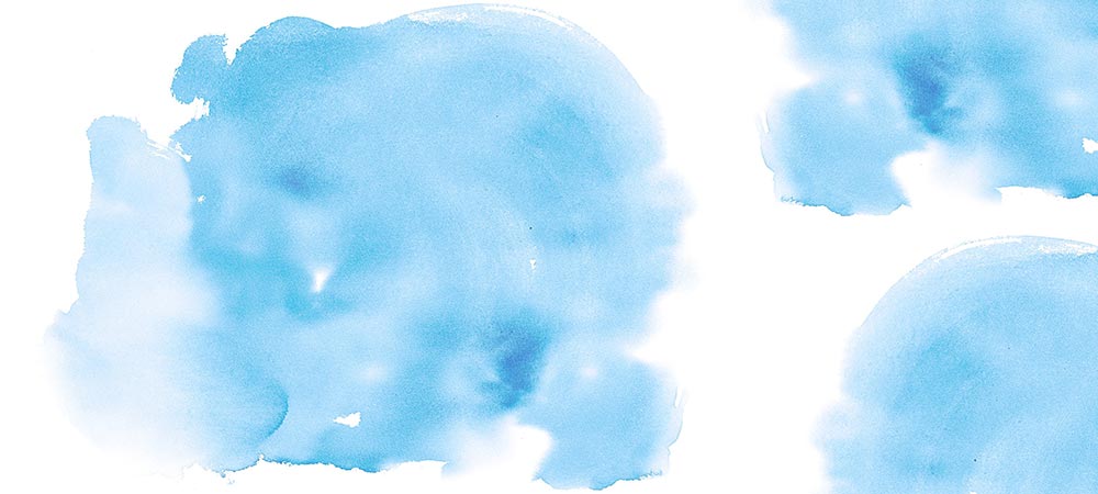 Déco hall d'accueil nuage bleu