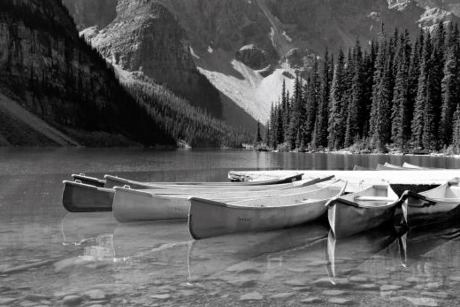 Canada black and white canvas print