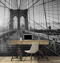 Brooklyn bridge Perspective wallpaper