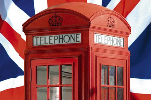 Tenture murale cabine téléphonique Londres