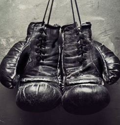 Boxing glove canvas print