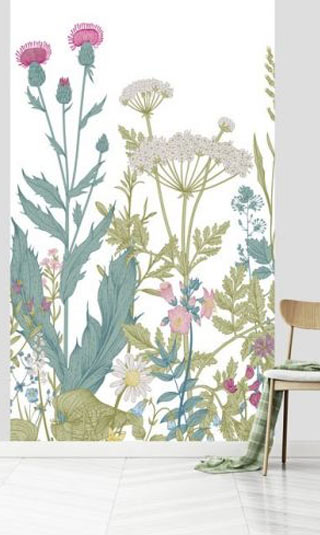 Graphic flower wallpaper