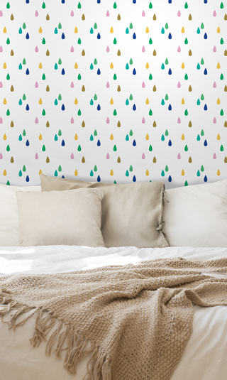 Patterned wallpaper for the bedroom