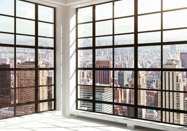 Bay window on New York wallpaper