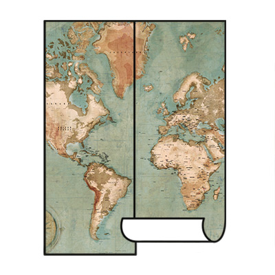 Papier peint carte du monde